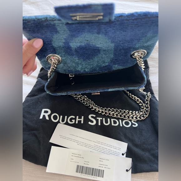 Rough studios blue blue mini velvet bandita bag - Picture 2 of 3